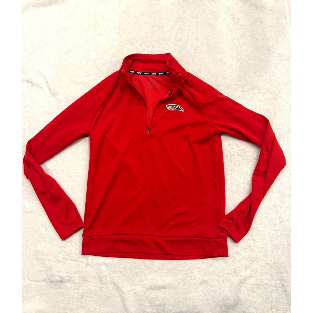 Southern Oregon University Nike Dri-FIT Red Quarter Zip Thumbhole Cuffs XS